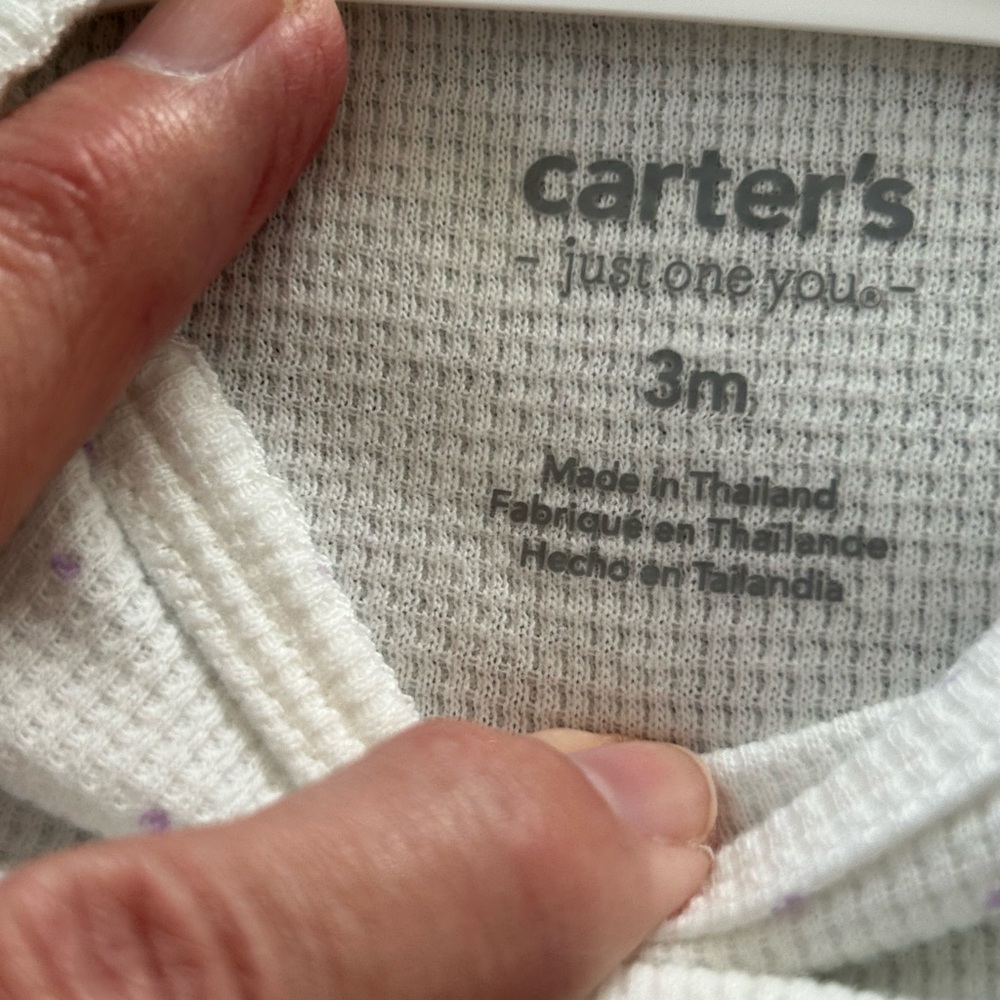 Carter’s Just For You 3 piece Sherpa Jacket Outfit Set with Brown Buttons 3M - Picture 11 of 15